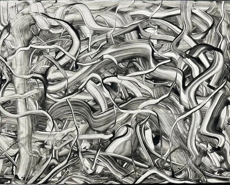 24: Mixed media on paper 20" x 26" 2023