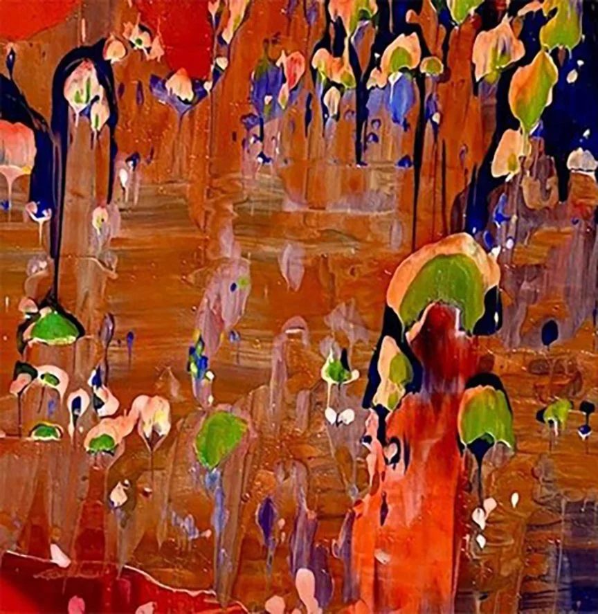 13: Acrylic on canvas 12"x 12" 2020