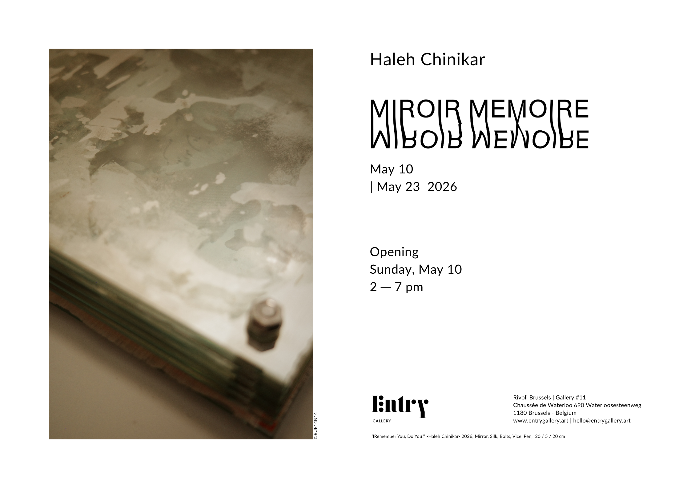Haleh Chinikar Miroir Memoire Entry Gallery
