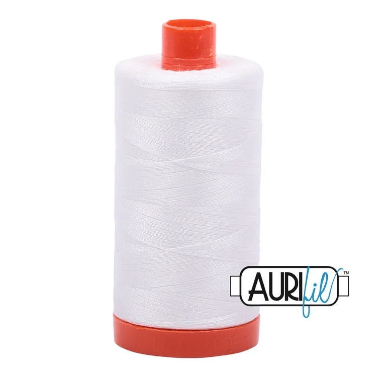 2021 Natural White Aurifil Thread - 1 large spool 50wt