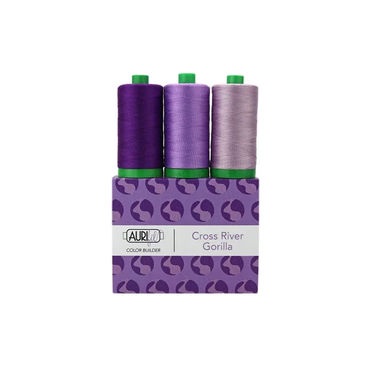 Cross River Gorilla Aurifil Thread Collection - 3 large spools 40wt