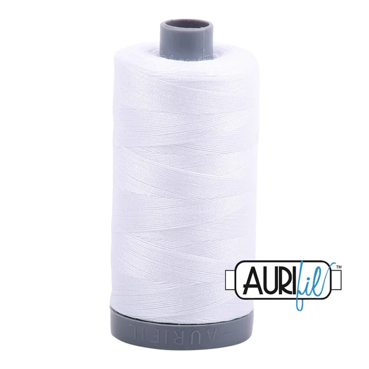 2024 White Aurifil Thread - 1 large spool 28wt