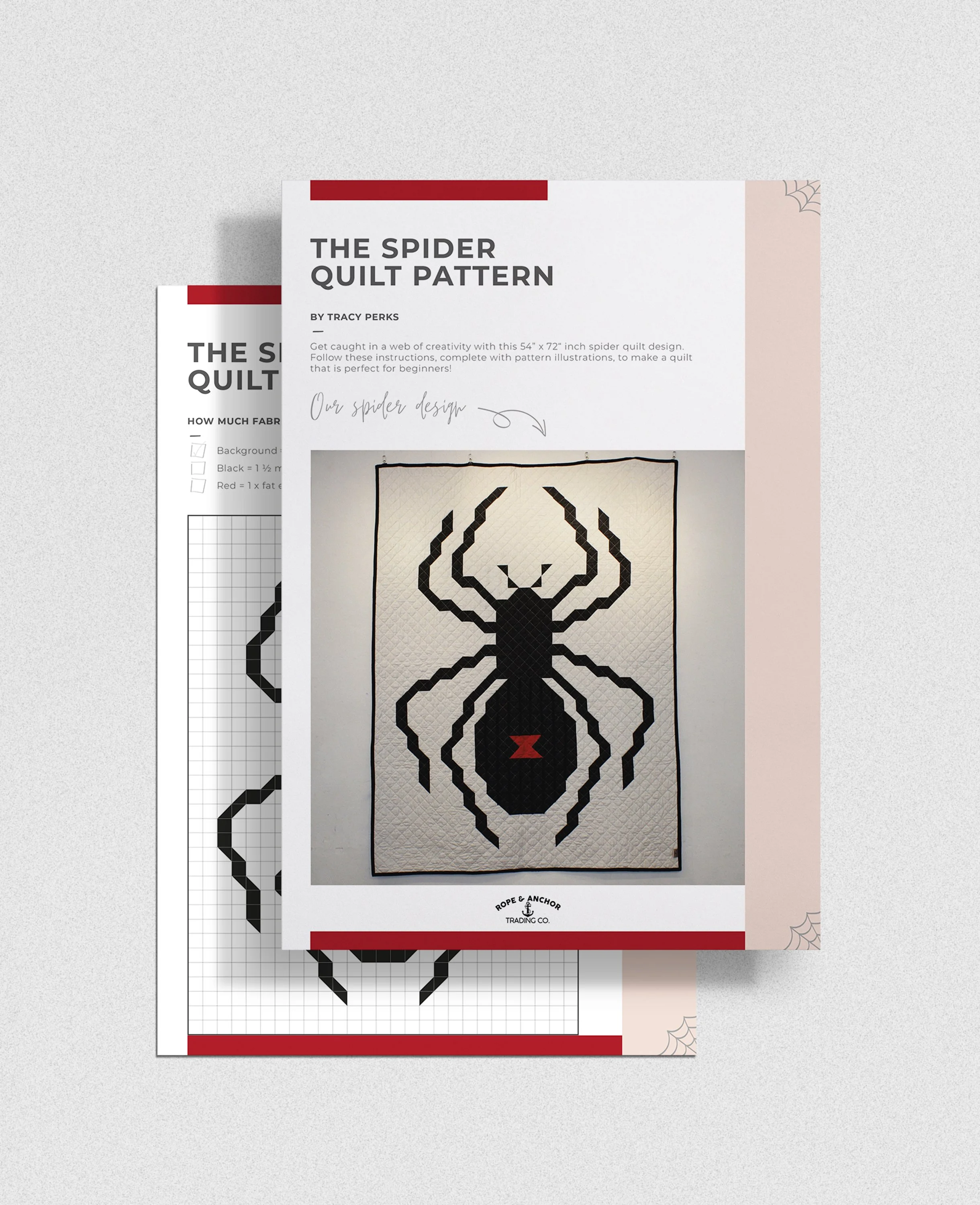 Spider Quilt Pattern - Halloween Quilt Pattern — Rope and Anchor ...