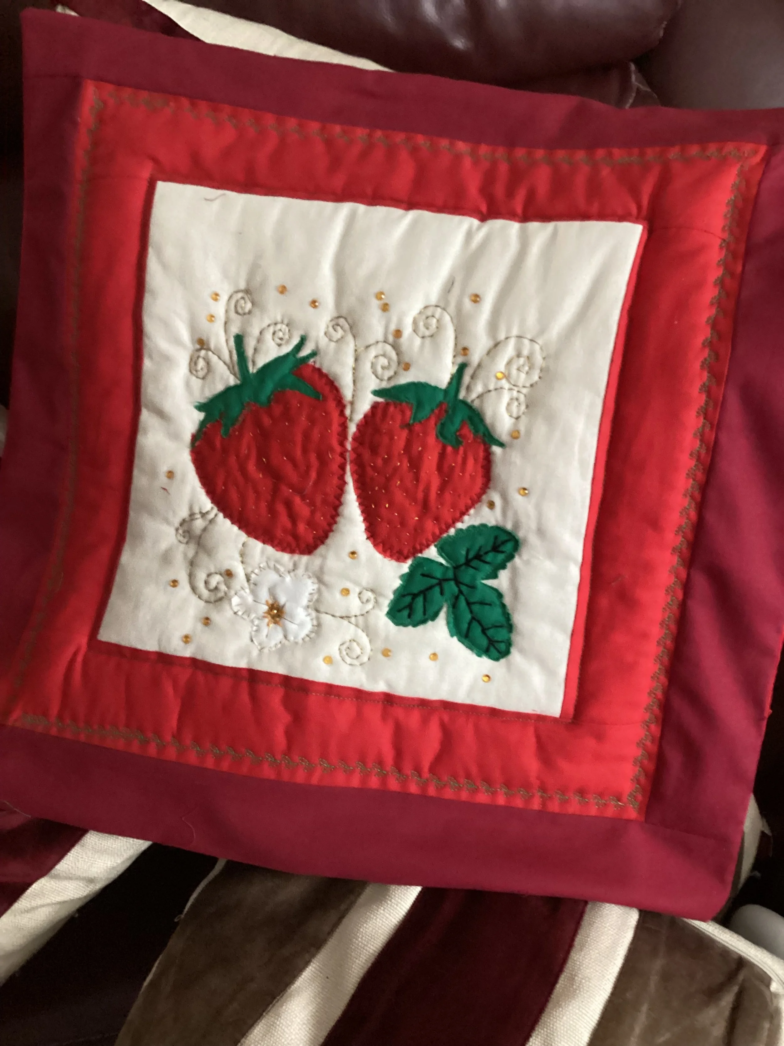 Shona White's Summer Strawberries Cushion 