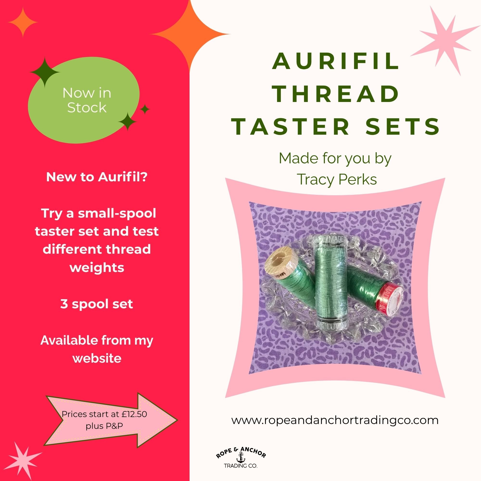 Aurifil Thread Taster Set - 3 spool - The Green Set