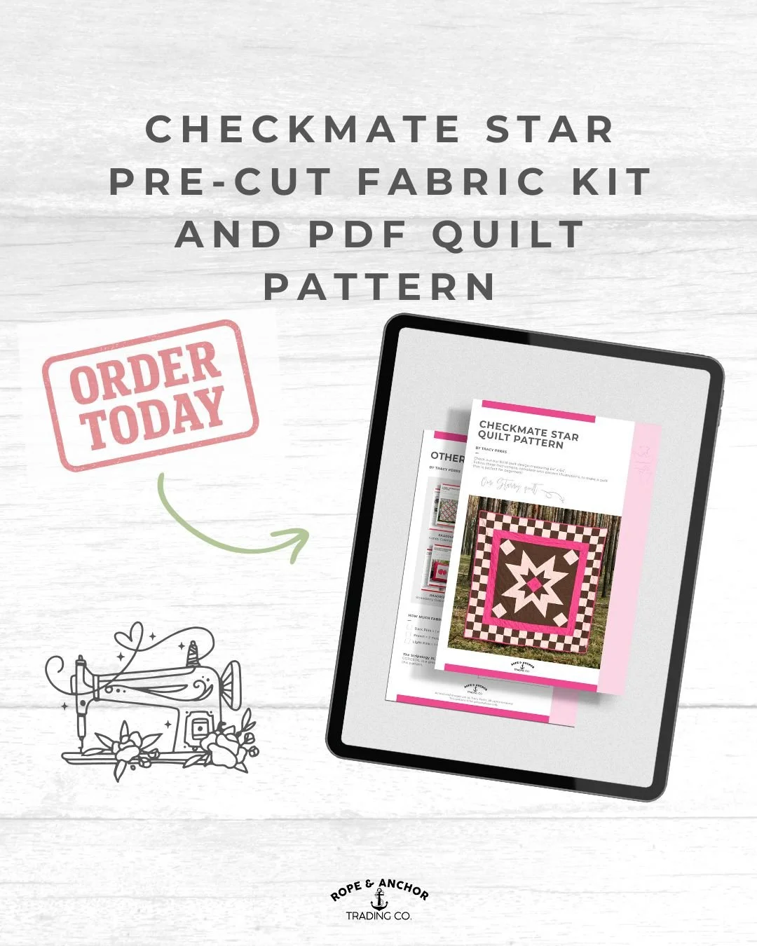 Checkmate Star PRE-CUT Quilt Kit