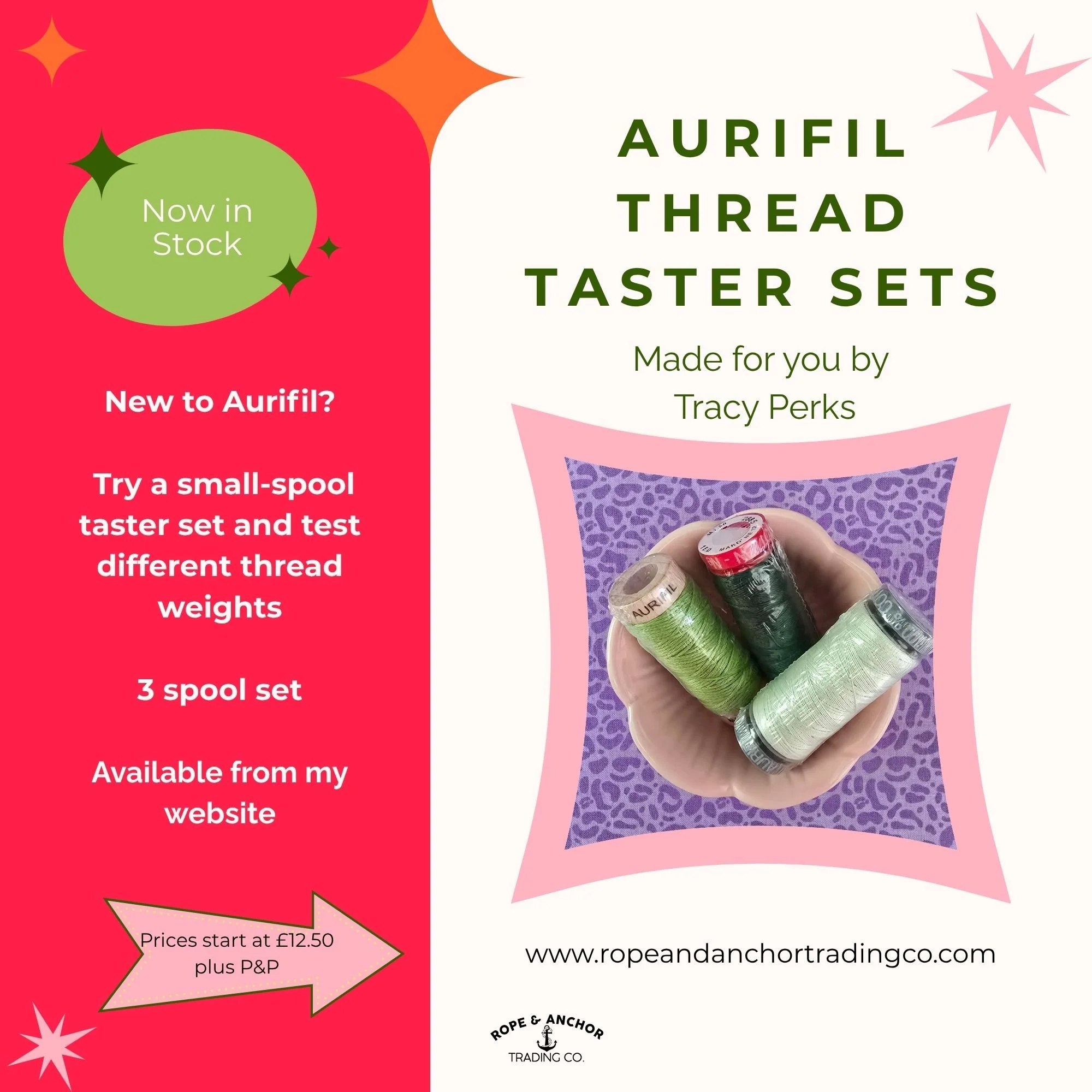 Aurifil Thread Taster Set - 3 spool Greens