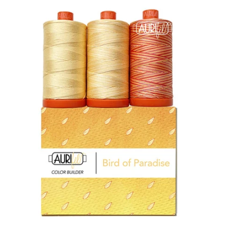 Bird of Paradise Aurifil Thread Collection - 3 large spools 50wt