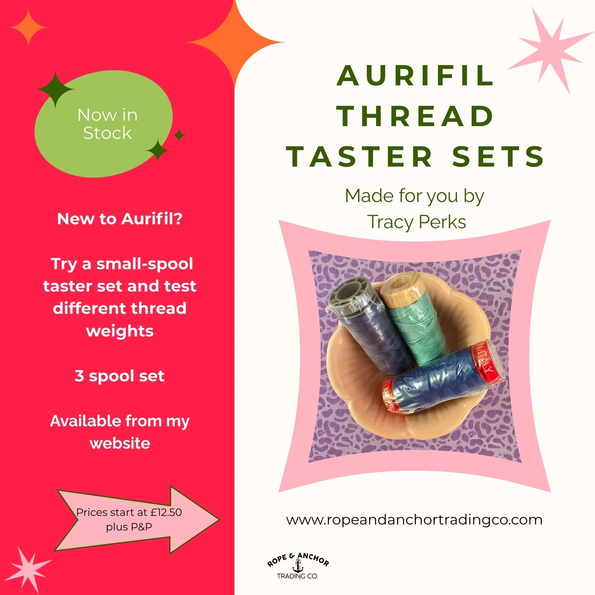 Aurifil Thread Taster Set - 3 spool  - blues