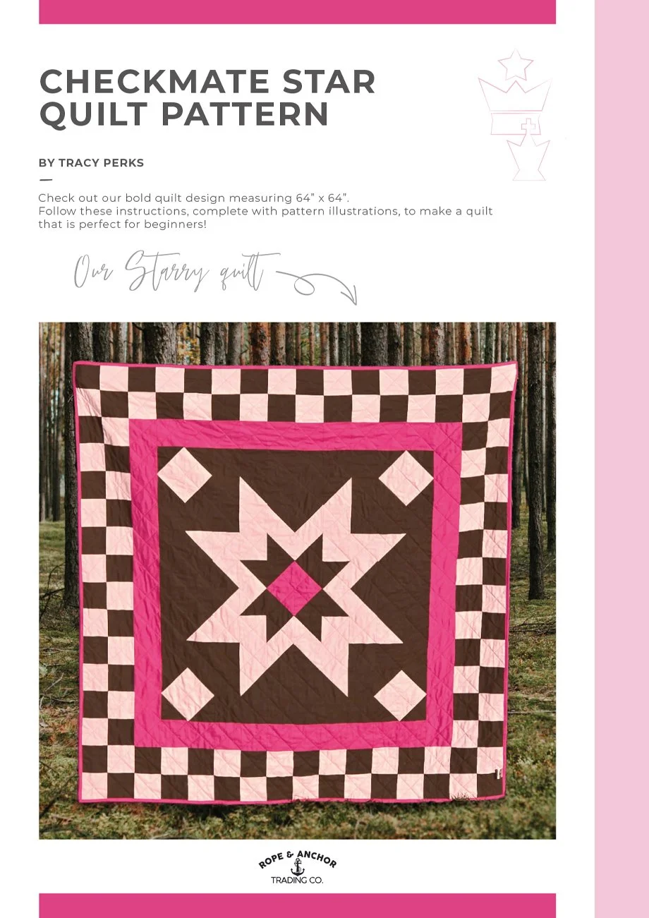 Checkmate Star Quilt Pattern