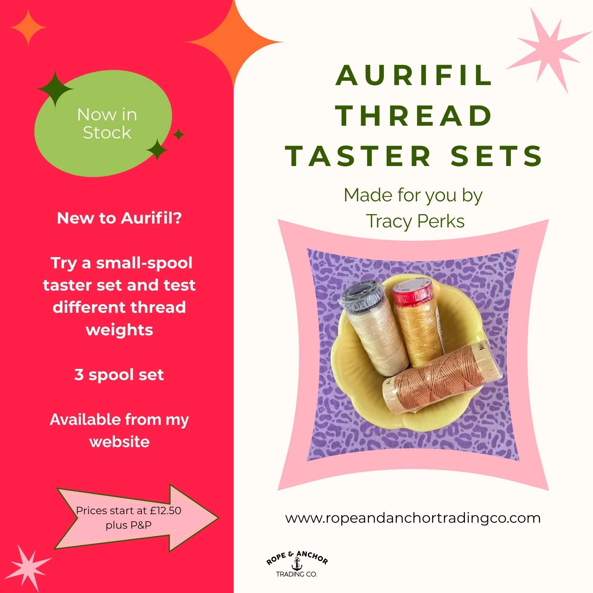 Aurifil Thread Taster Set - 3 spool Rustic