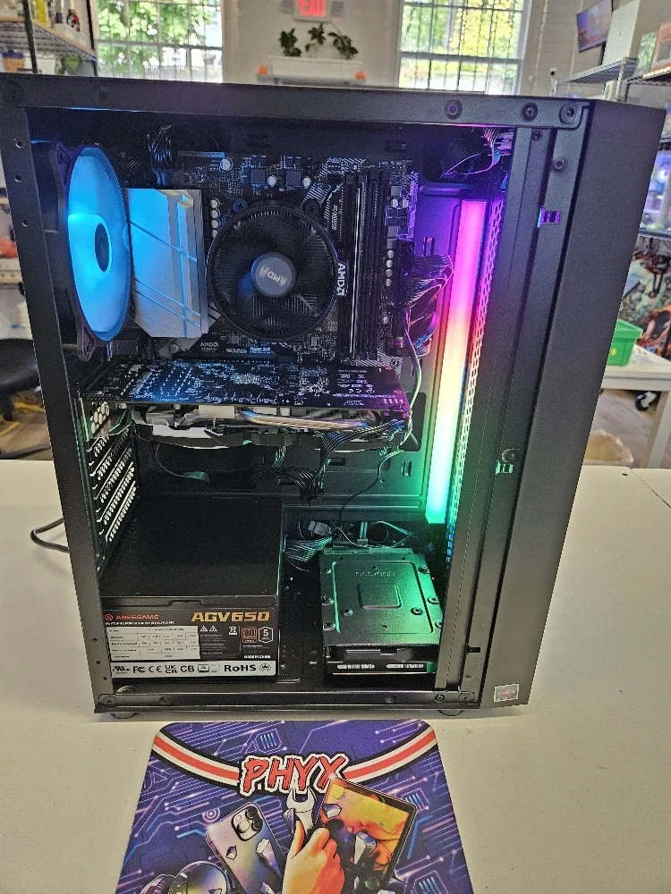 Aura Gaming PC: ASRock B550M, 3.6 Ryzen 5 4500, MSI RX 570