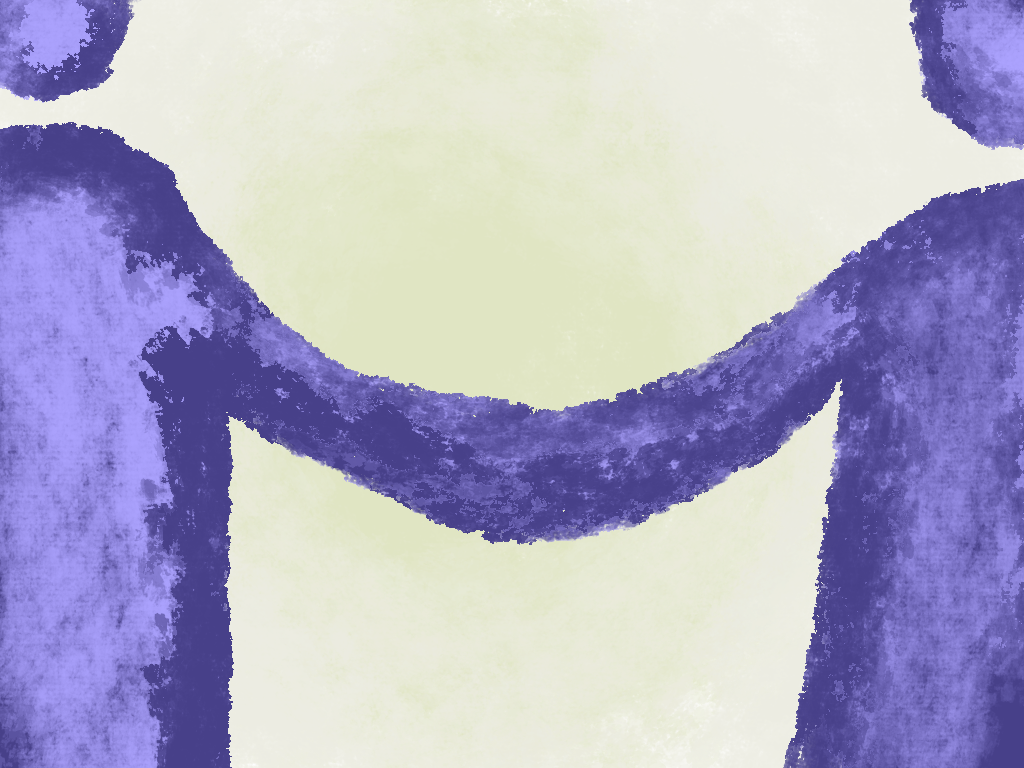 Tegning av to personer som holder hender med en kopp mellom dem.