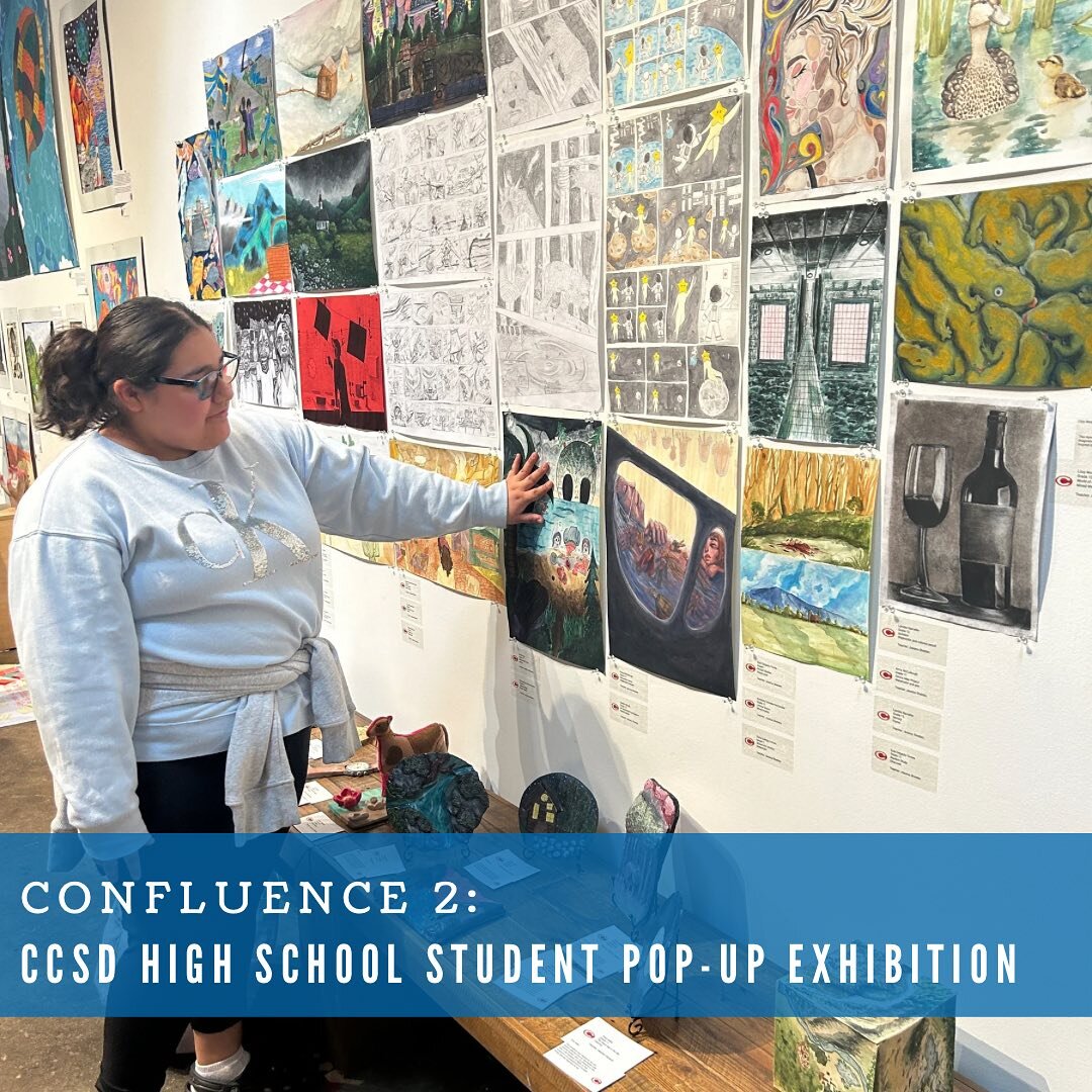 Clarke Central High School student looks at art during a field trip to ATHICA&rsquo;s CCSD High School Student Pop-up Exhibition on March 26. CCHS fine arts department teacher Amanda Price helped coordinate intermediate and advanced art students whos