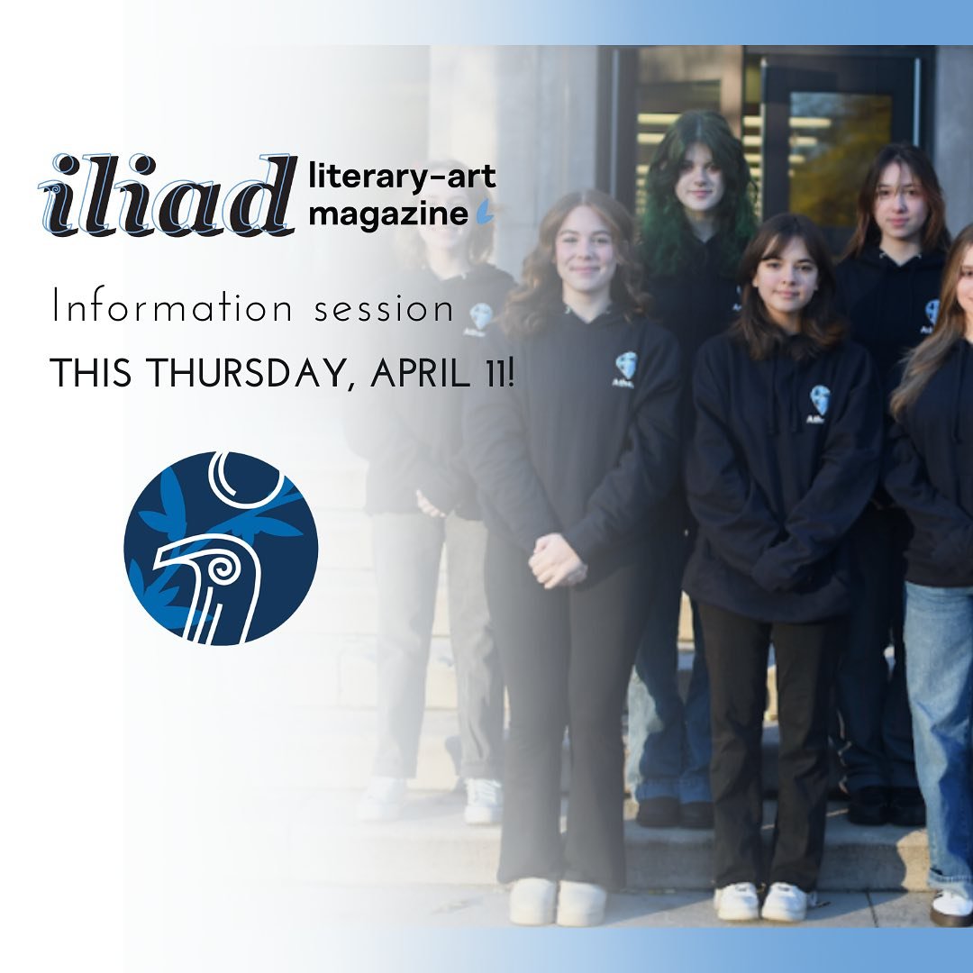 Are you interested in joining the iliad&rsquo;s team next year? If so, join us for this Thursday morning from 8 a.m. to 8:30 a.m. in Room 231! 🌟
