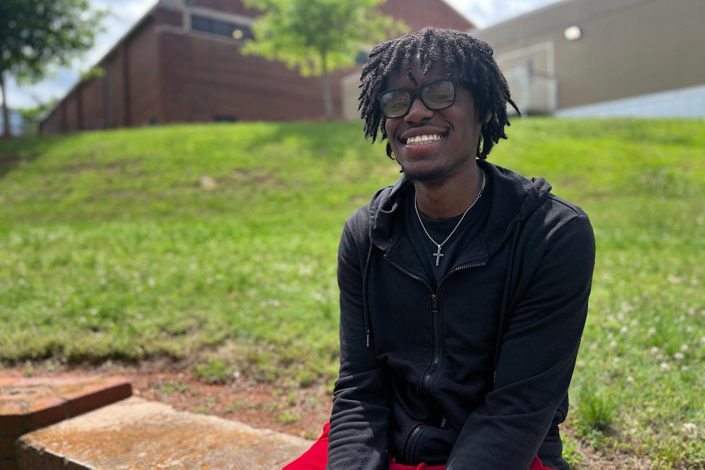 Clarke Central High School senior Zadon Bacon poses outside of CCHS on May 10. With a background in sports, acting wasn&rsquo;t an active passion in Bacon&rsquo;s life. &ldquo;I always wanted to be an actor when I was a kid but fell into doing sports