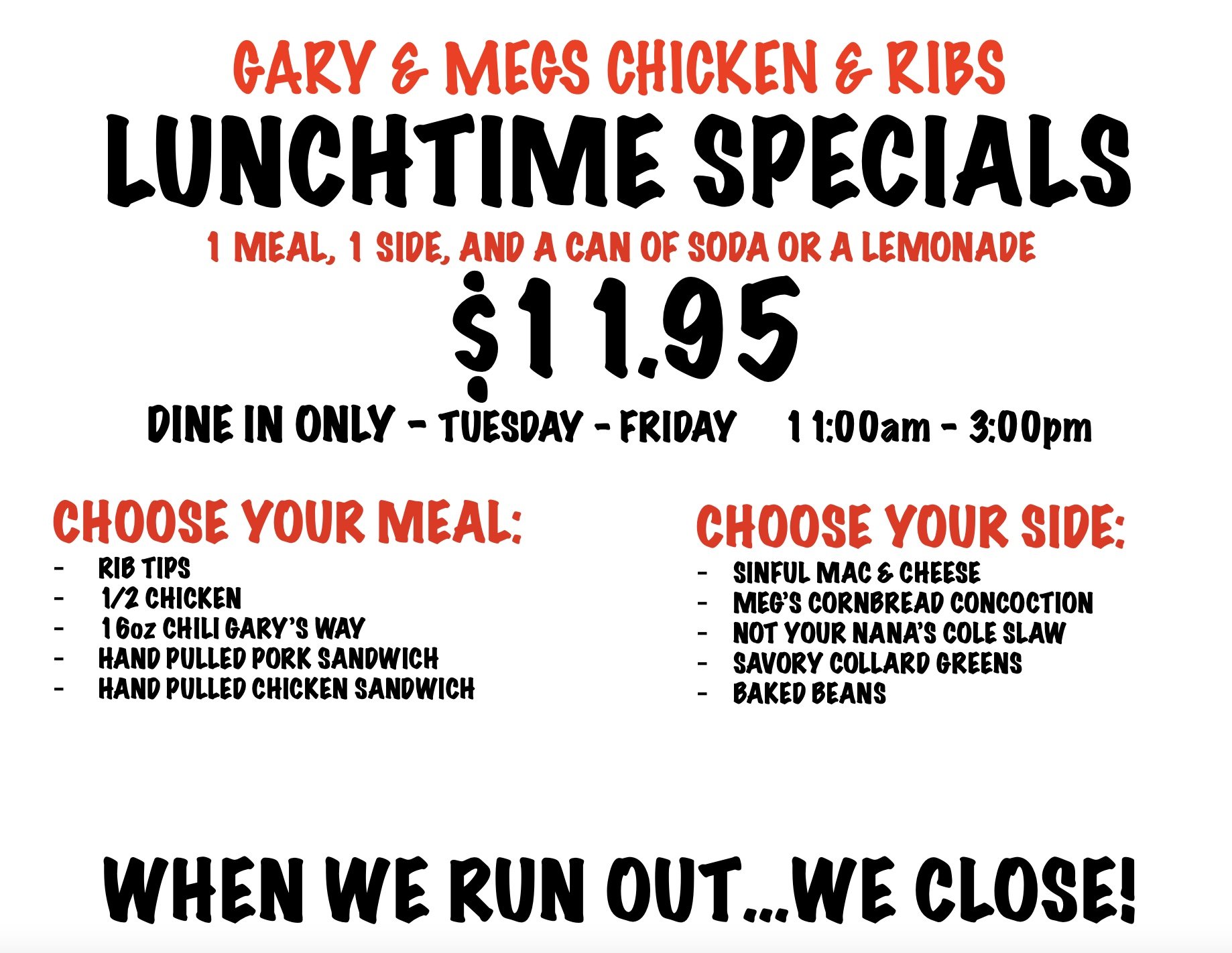 Pocket-friendly lunchtime specials