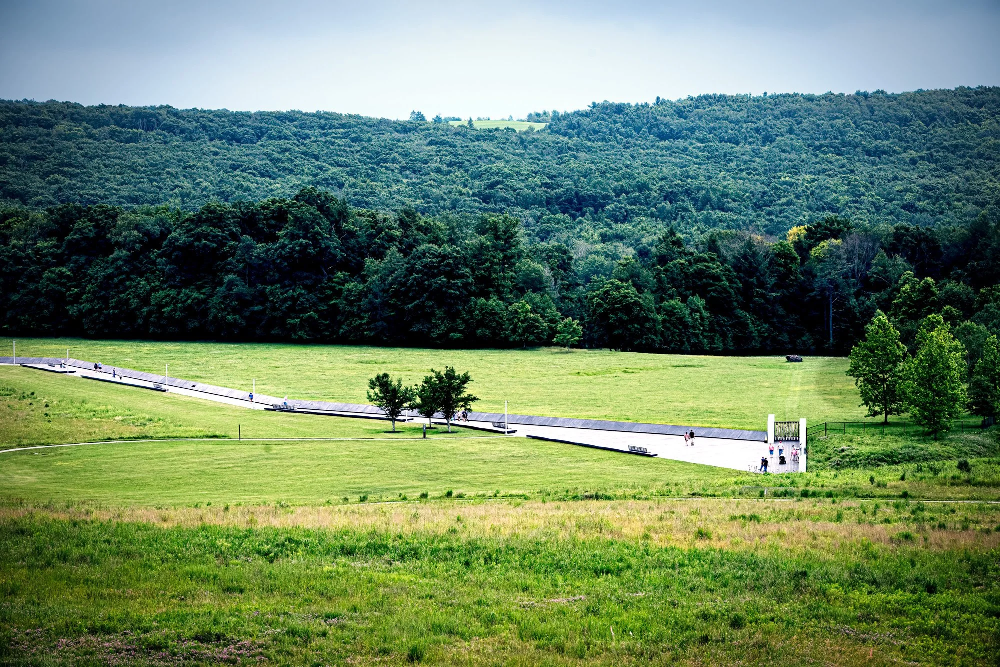 Flight 93 National Memorial, Stoystown, Pennsylvania. On Sept. 11, 2001, passengers on United Airlines Flight 93 fought Al Qaeda hijackers’ attempts to crash the plane into a target in Washington, DC.  The aircraft crashed into this field near Shanks