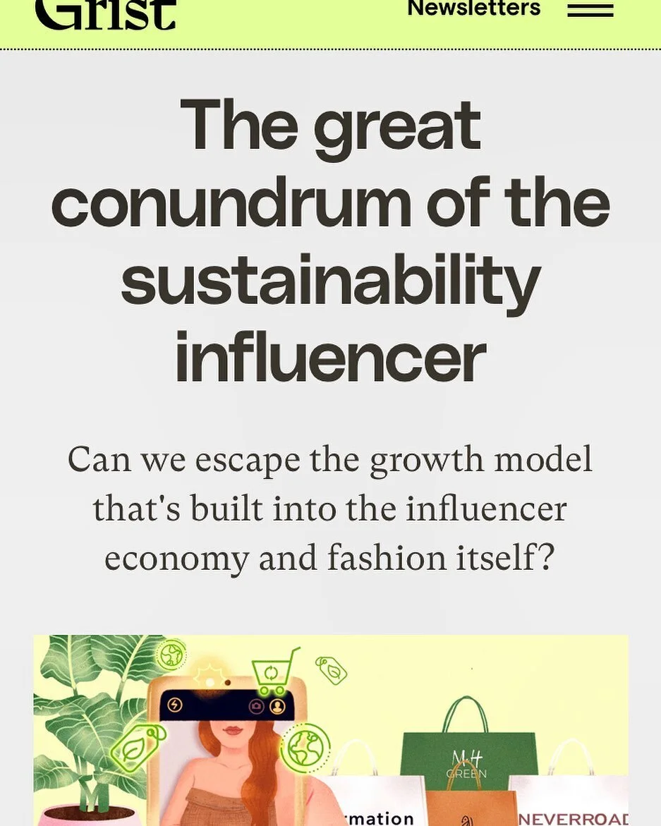 I loved the article that came with the @fash_rev e-newsletter today. 'The great conundrum of the sustainability influencer' titled article includes insights from Sevil Yesiloglu, senior lecturer in advertising and digital communications at the Univer