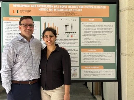 Avni presenting her poster at ZuBrod 2025