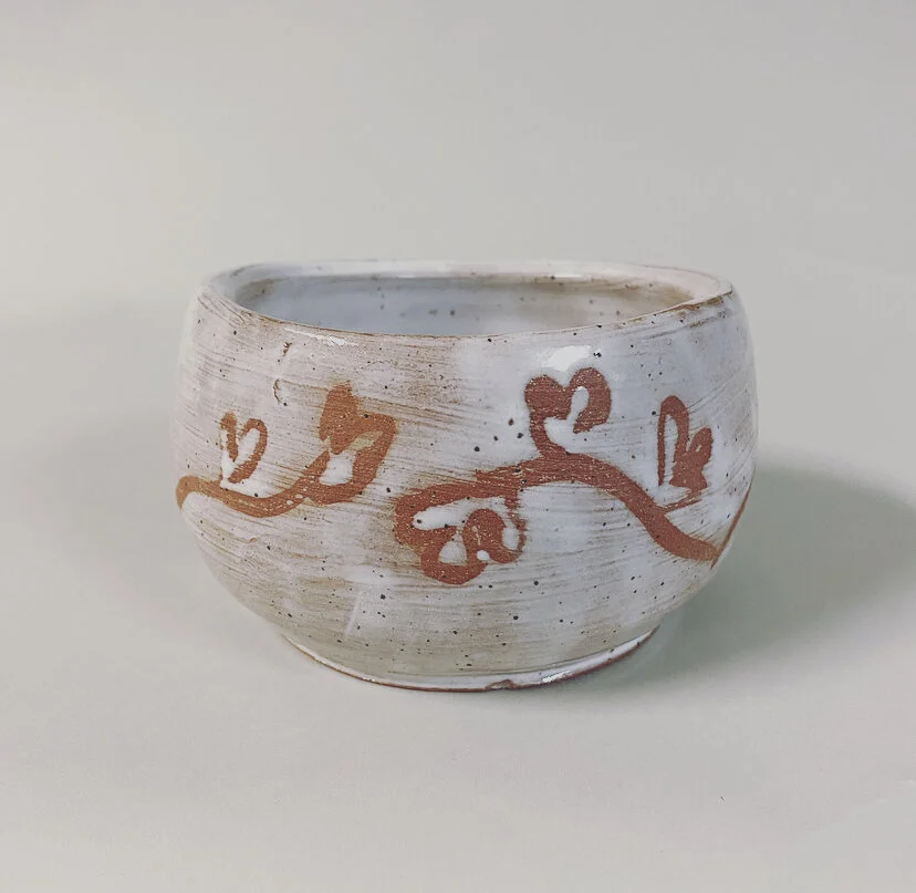 Red Clay Leaf Bowl 