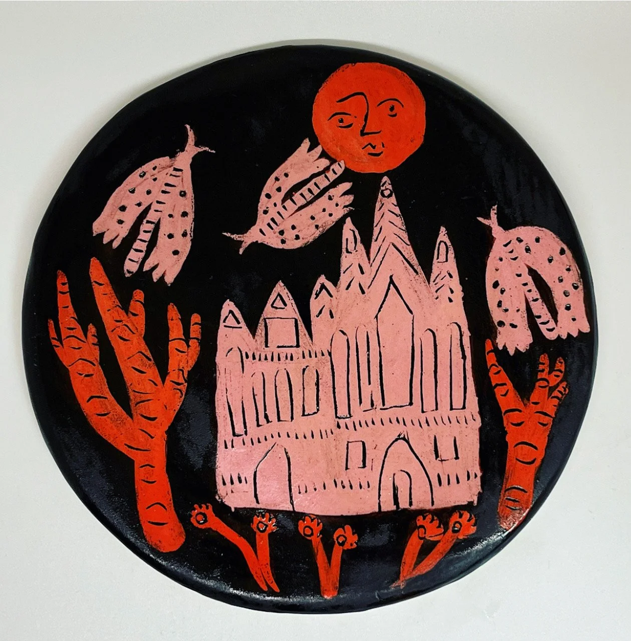 Mishima Pink Castle Plate
