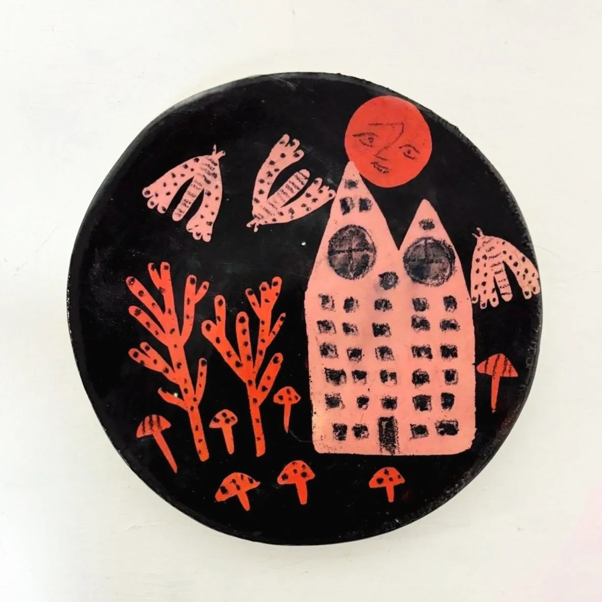 Mishima Night Scene Plate