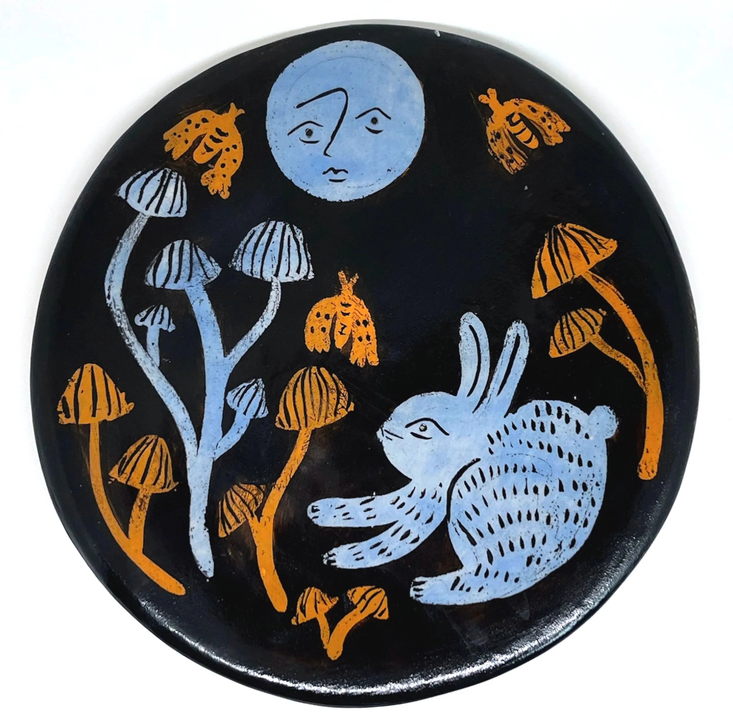 Mishima Night Rabbit Plate