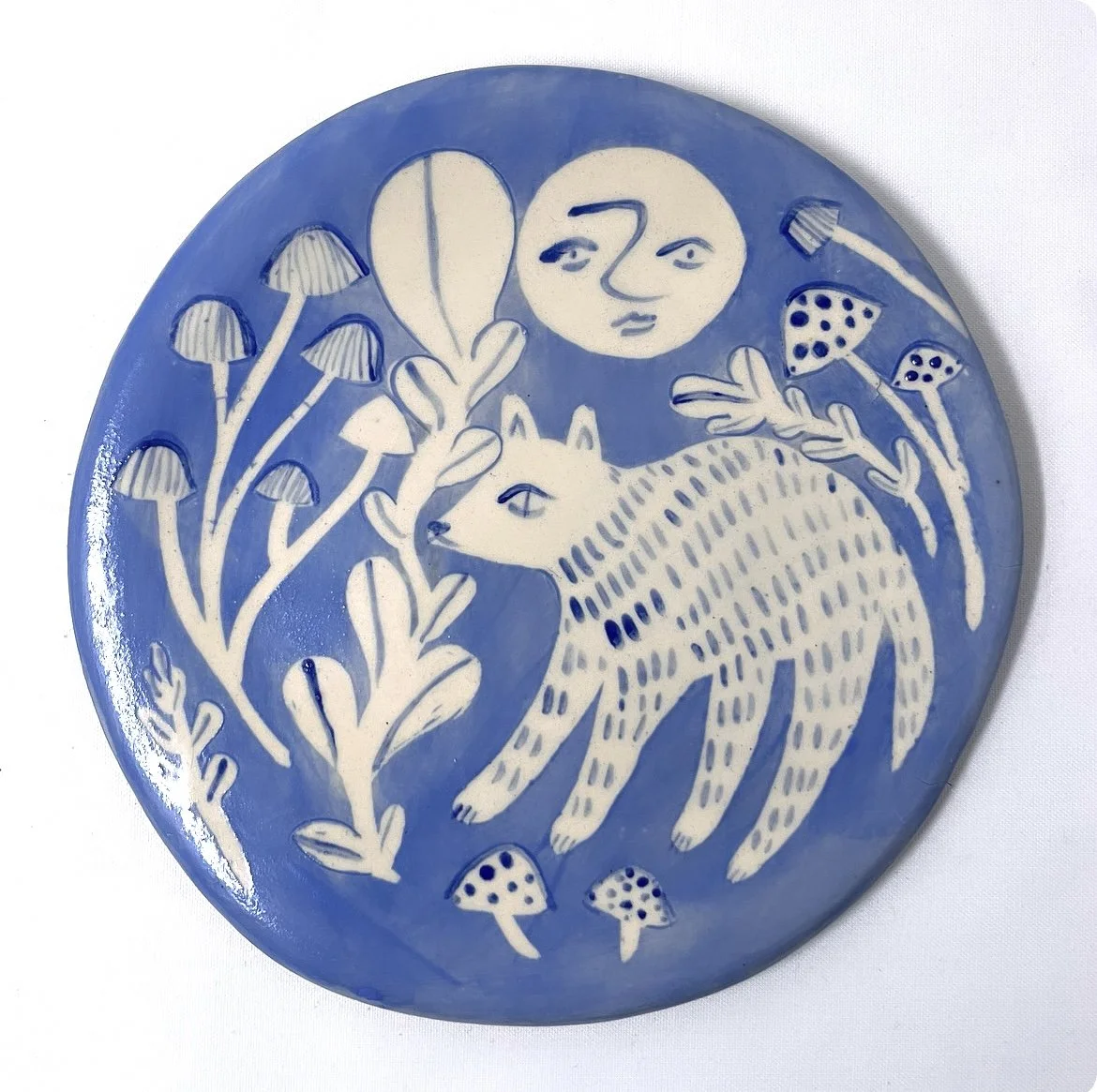 Botanical Wolf Plate