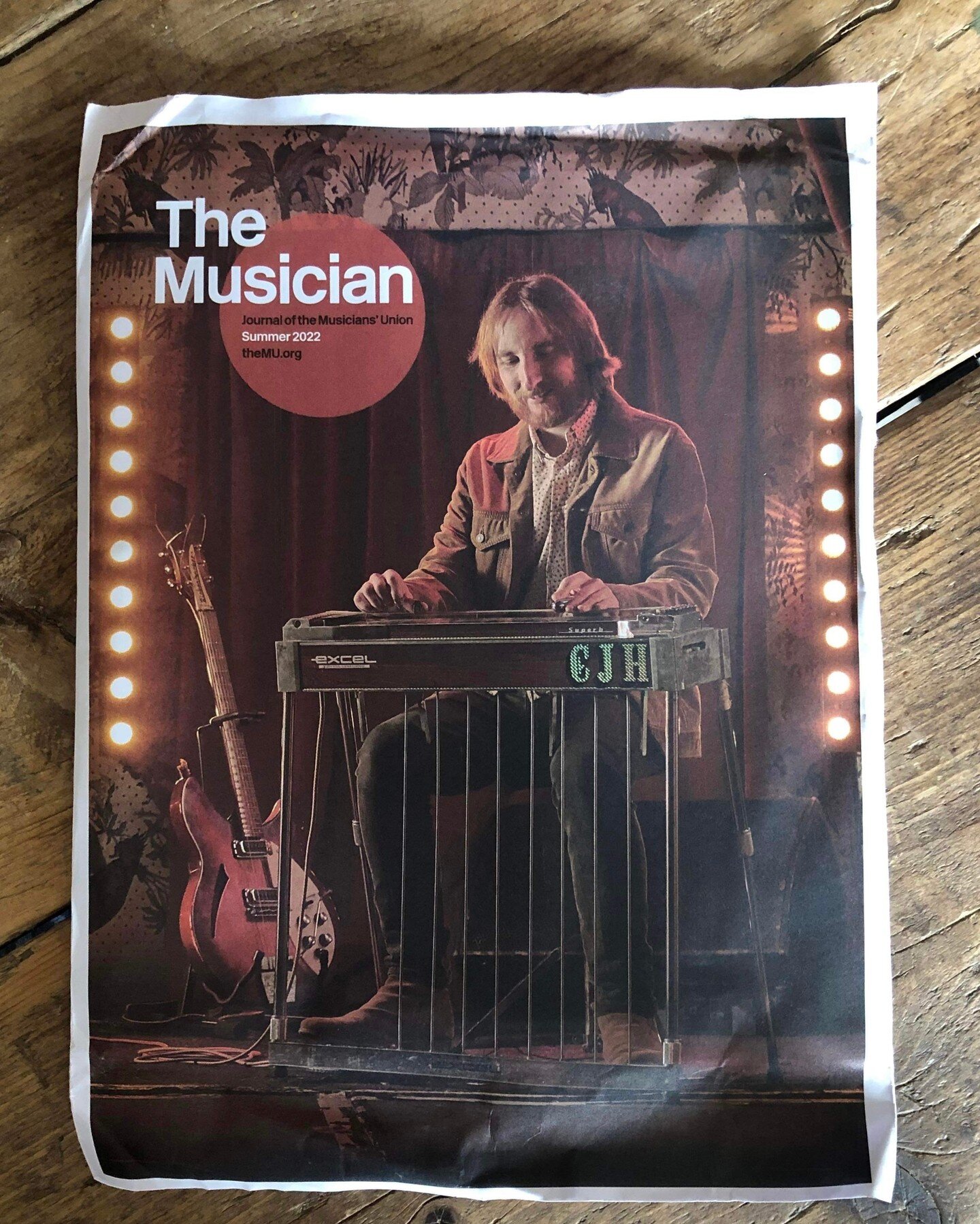 A big thanks to the @WeAreTheMU for writing this article on me and sticking my face on the front cover of their magazine. I had a great chat with @NeilCrossley3891 about the last 10 years of touring, playing the Pedal Steel Guitar and meeting Johnny 