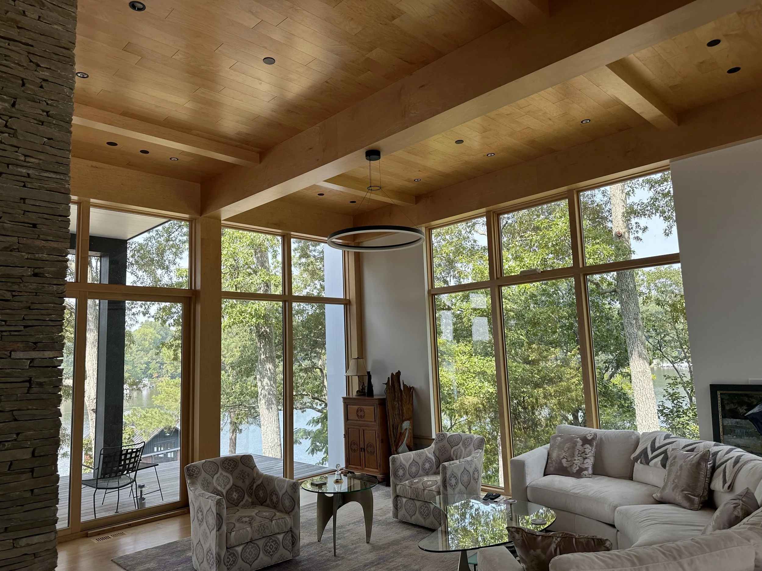 Calvert County House - Living Room; completed as Principal at McInturff Architects