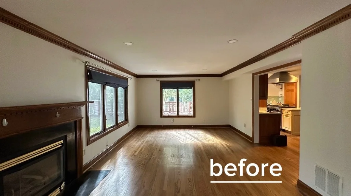 Open Renovation Living Room - Before