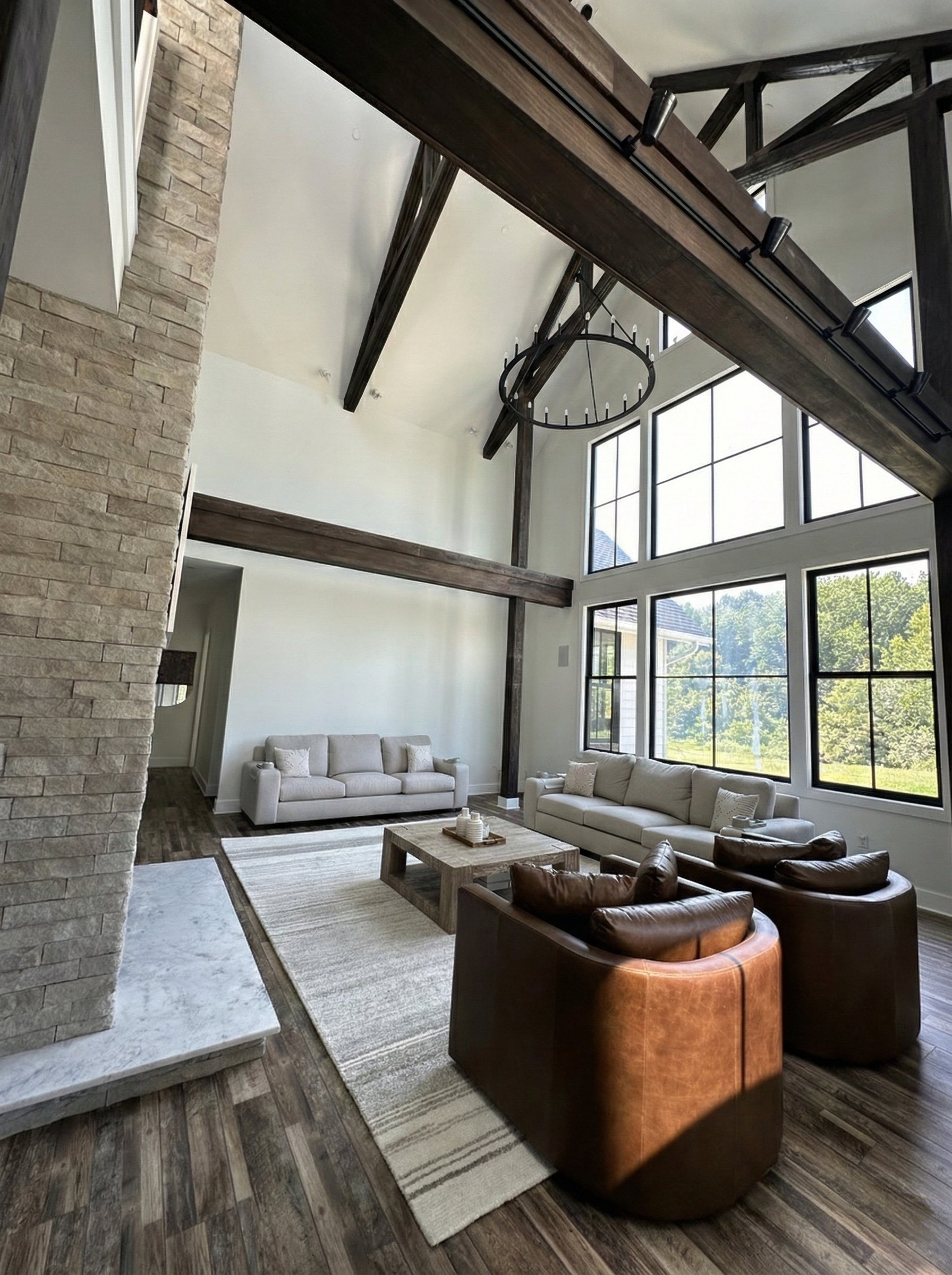 Bennett Point Farmhouse - Living Room; Photo Credit Kelsey Cozadd