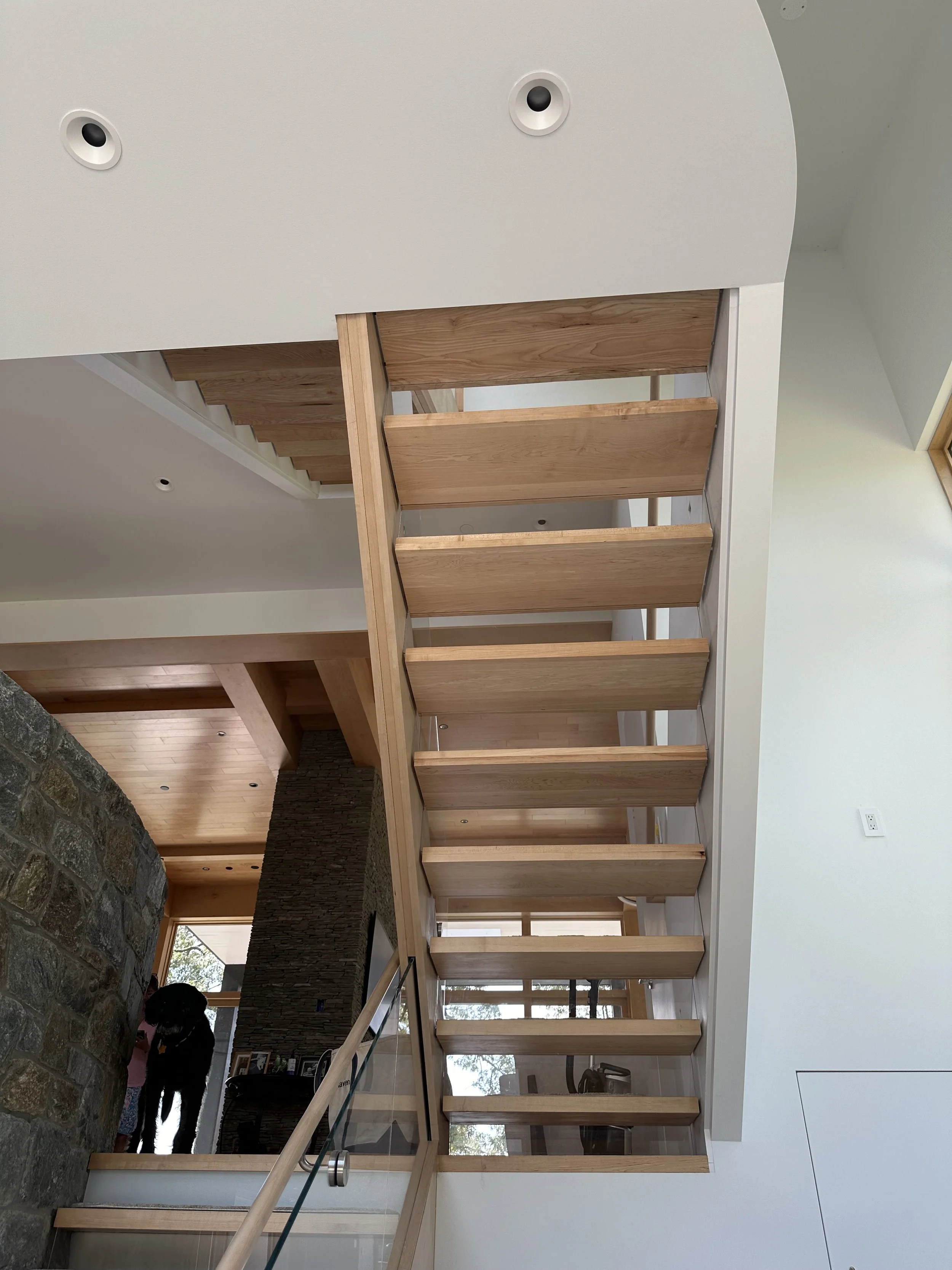 Calvert County House - Stairs; completed as Principal at McInturff Architects