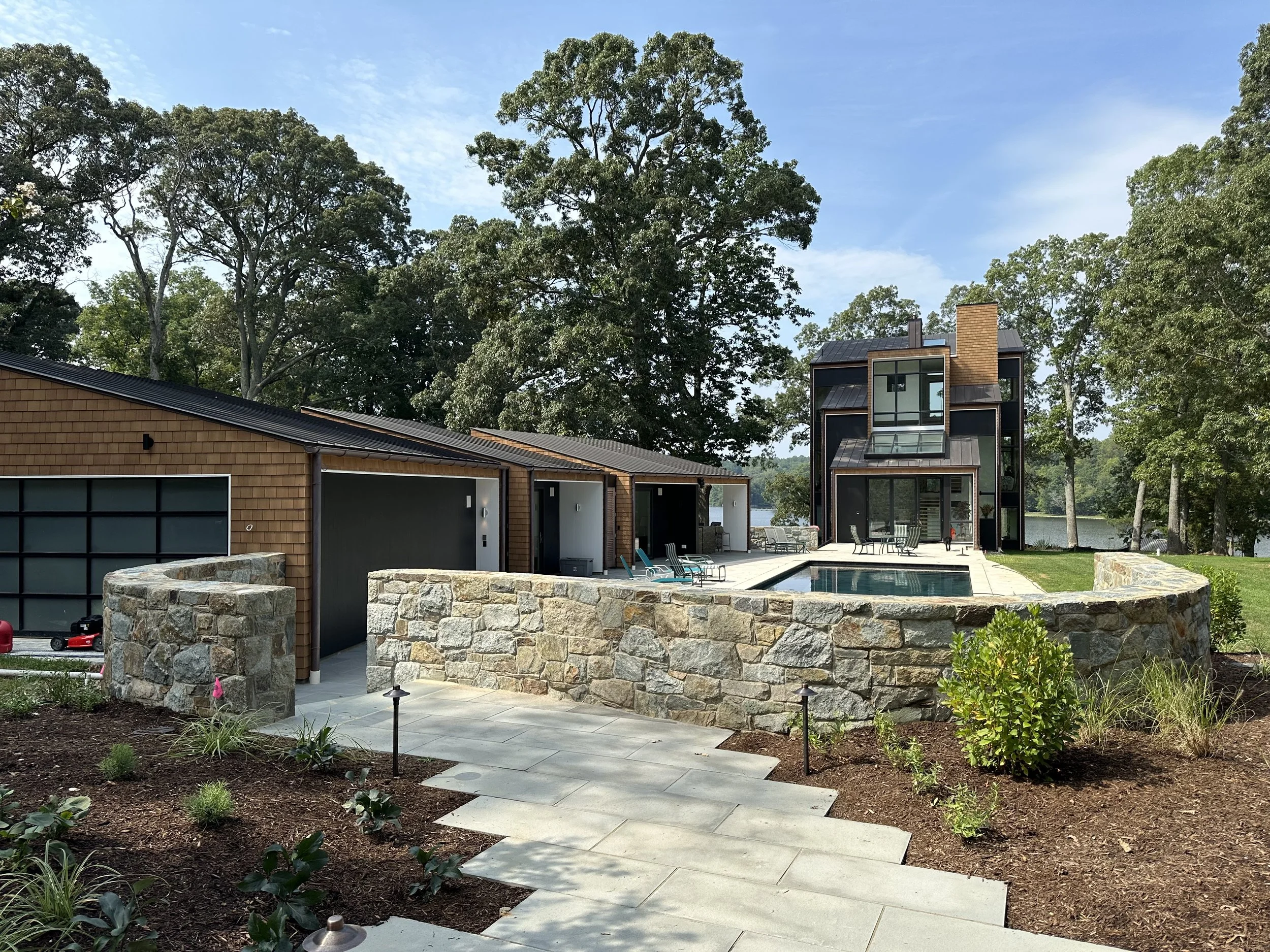 Calvert County House - Street View; completed as Principal at McInturff Architects