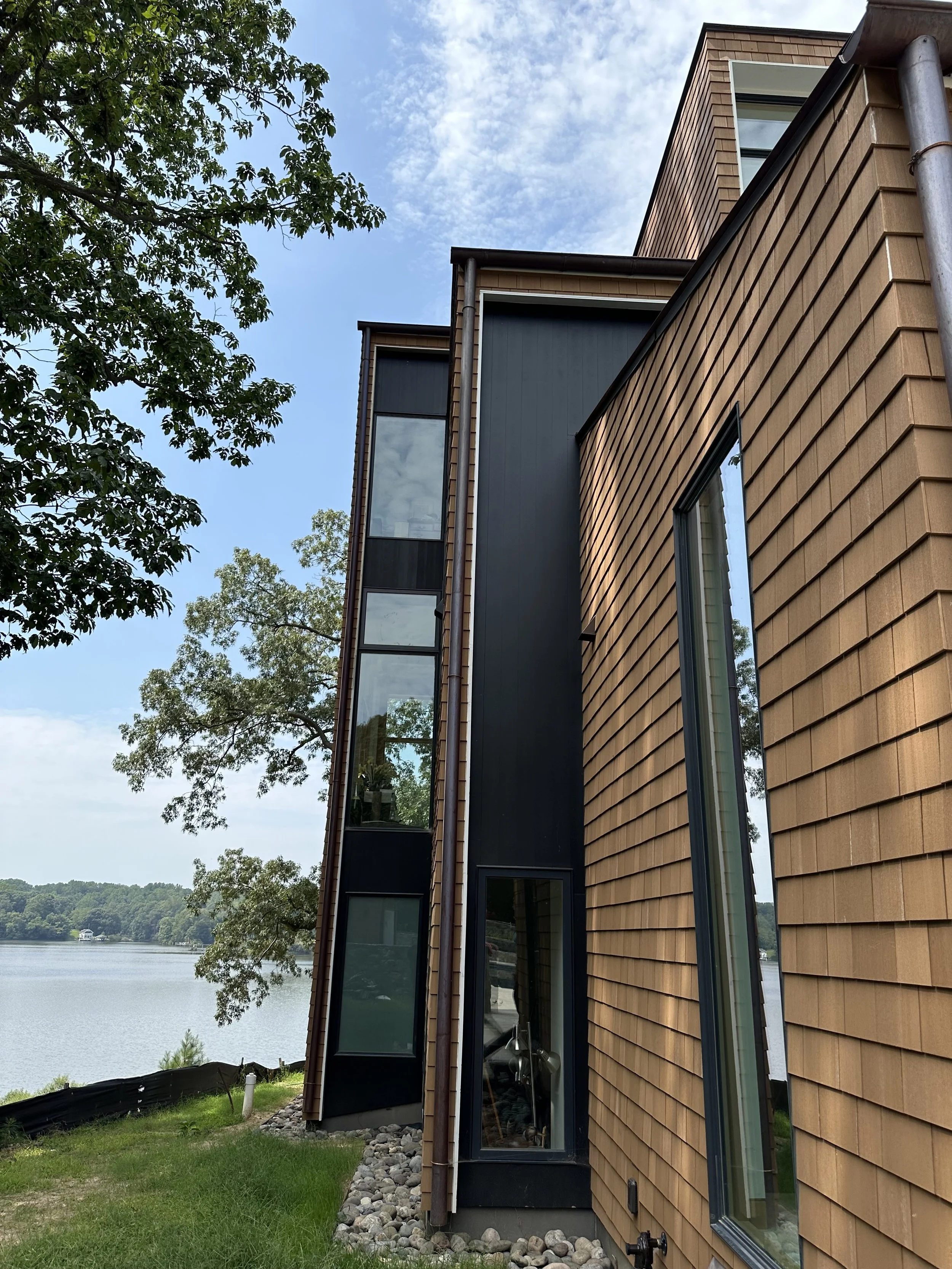 Calvert County House - Side View; completed as Principal at McInturff Architects