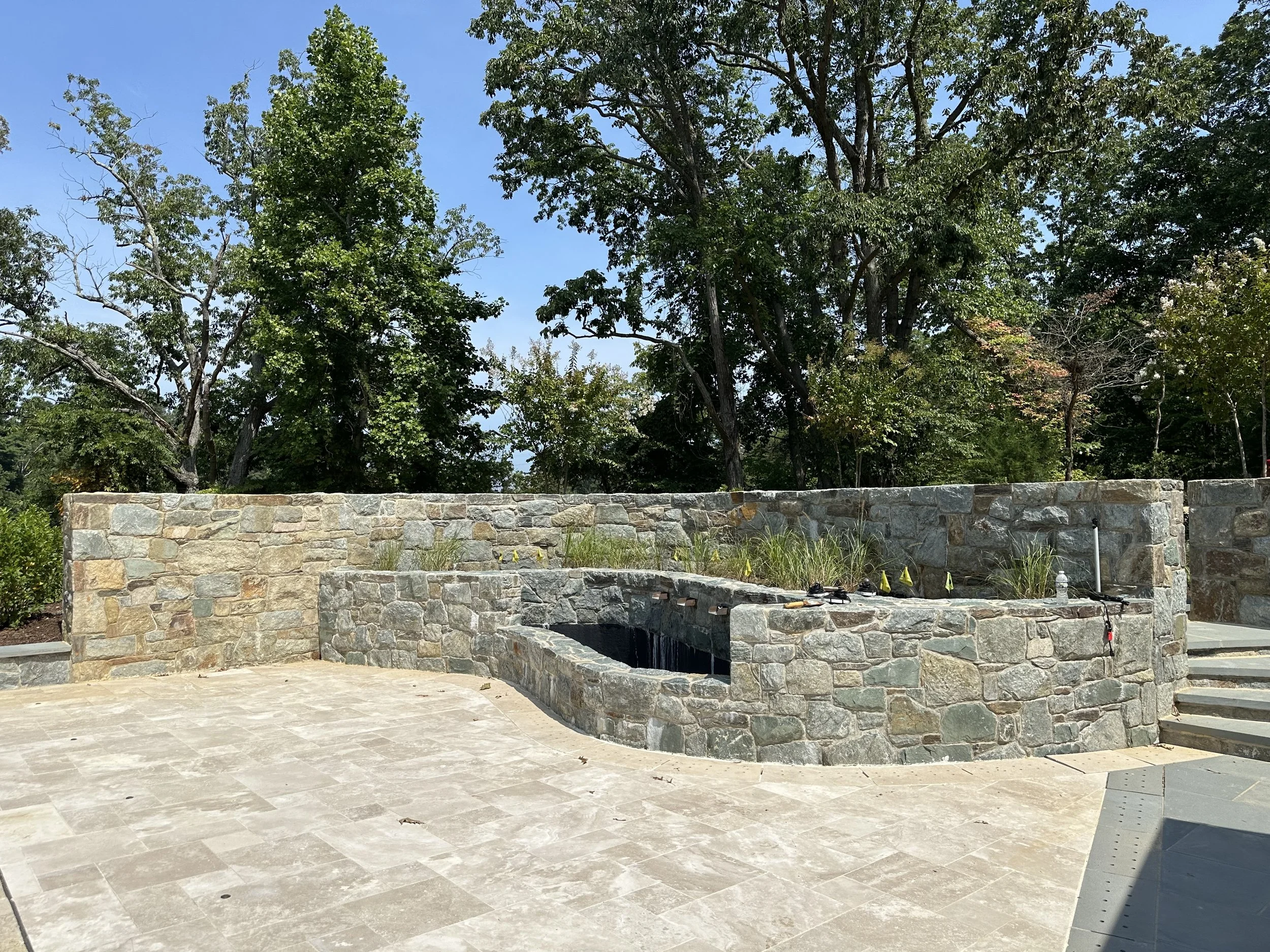 Calvert County House - Stone Fountain; completed as Principal at McInturff Architects