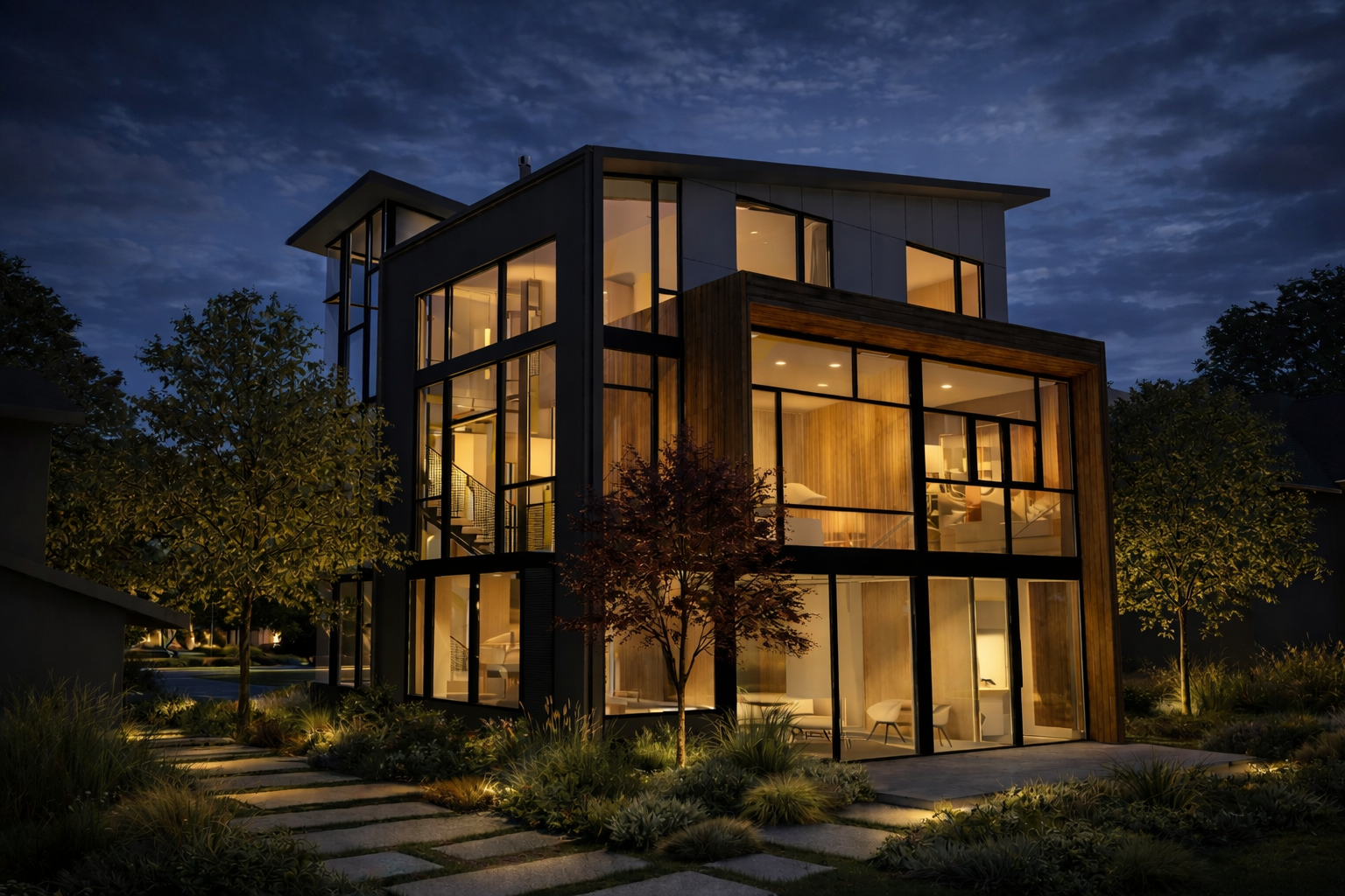 Shoreham Beach House - Nightshot