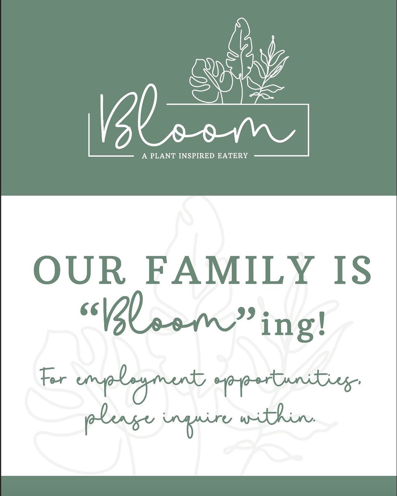 Our new Richmond, UT location is coming along nicely and we are looking to build a team as amazing as we have downtown! At this time we are accepting applicants for our RICHMOND LOCATION only. Please send resume and availability to hello@bloomlogan.c