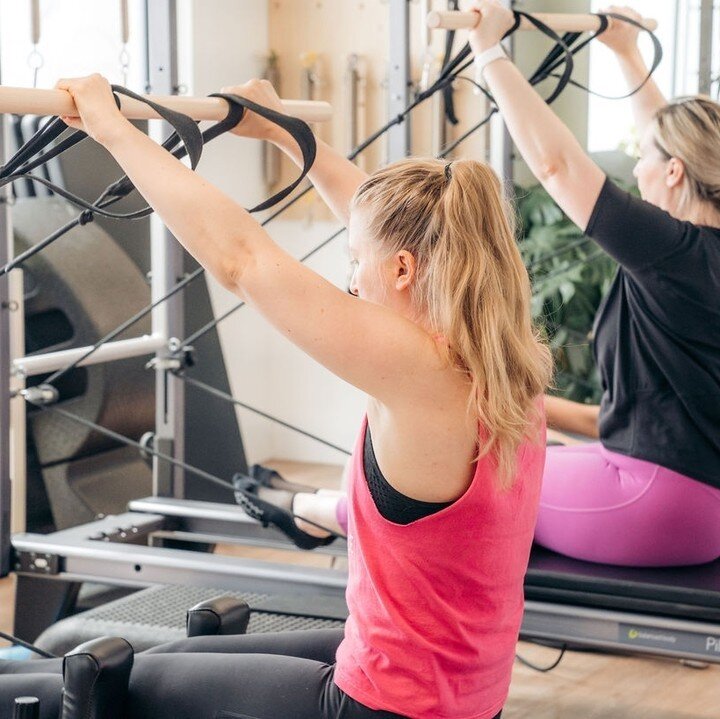 Pilates helps to improve your posture and protects you from imbalanced, weak muscles, headaches, back pain, and shoulder pain.⁠
⁠
Click the link in our bio to book a class now!