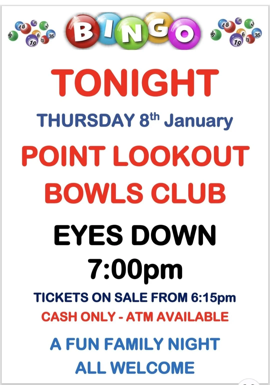 BINGO AT THE BOWLSIE