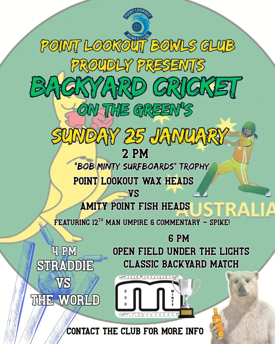 Backyard Cricket on the Greens