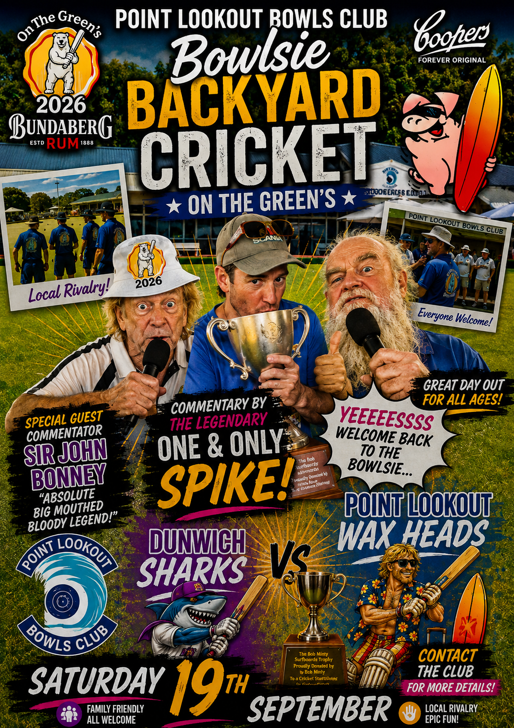 Backyard Cricket on the Greens