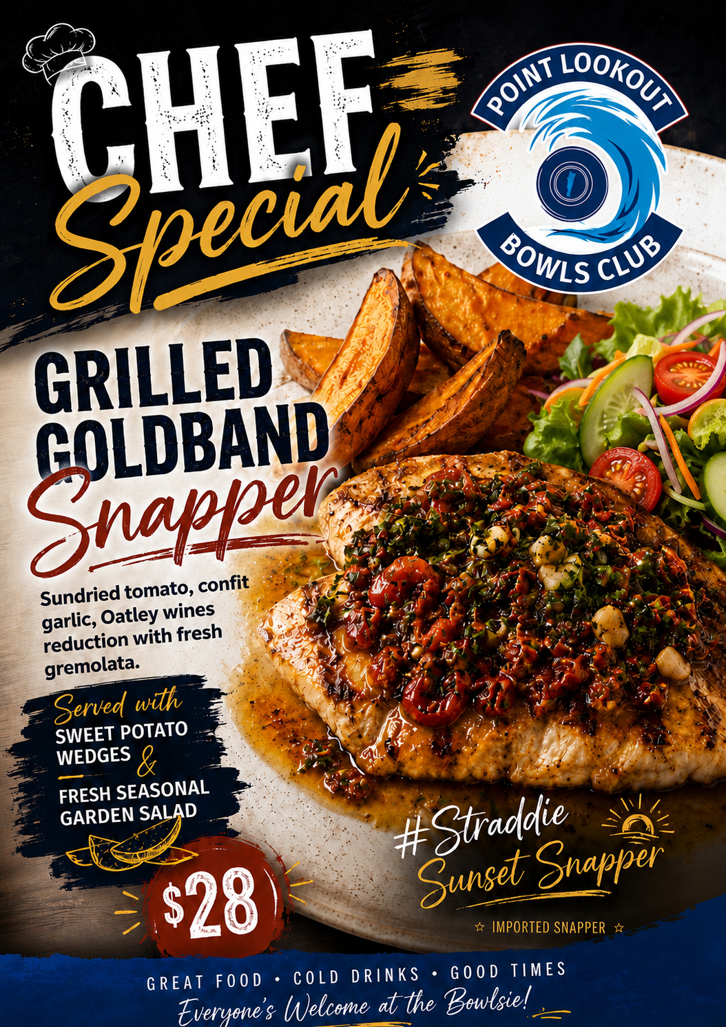 Chef Special – Grilled Goldband Snapper