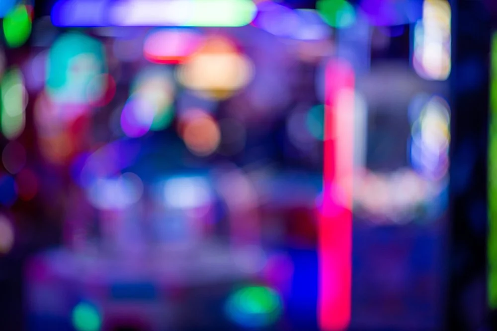 Blurred neon lights
