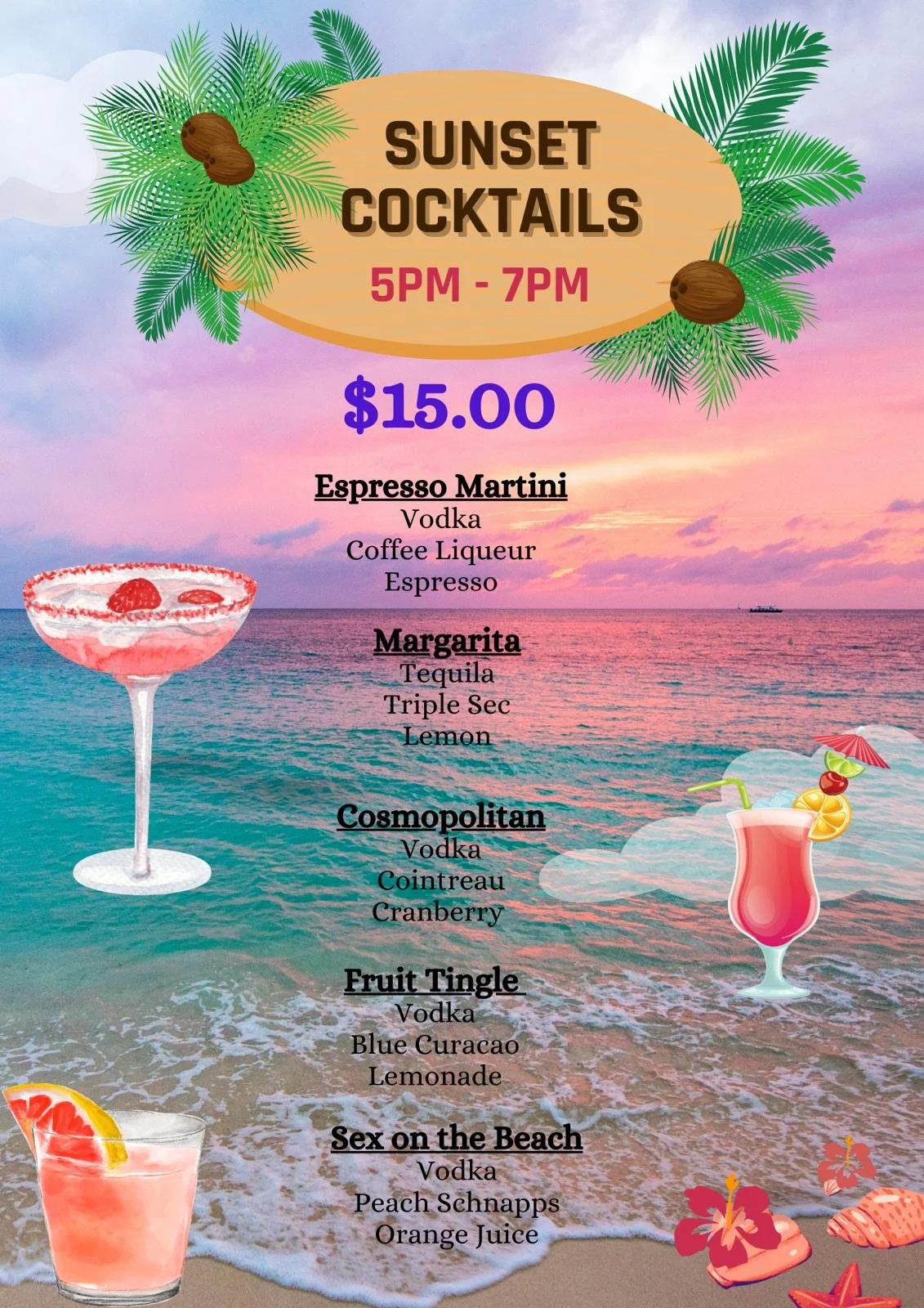 Sunset Cocktails