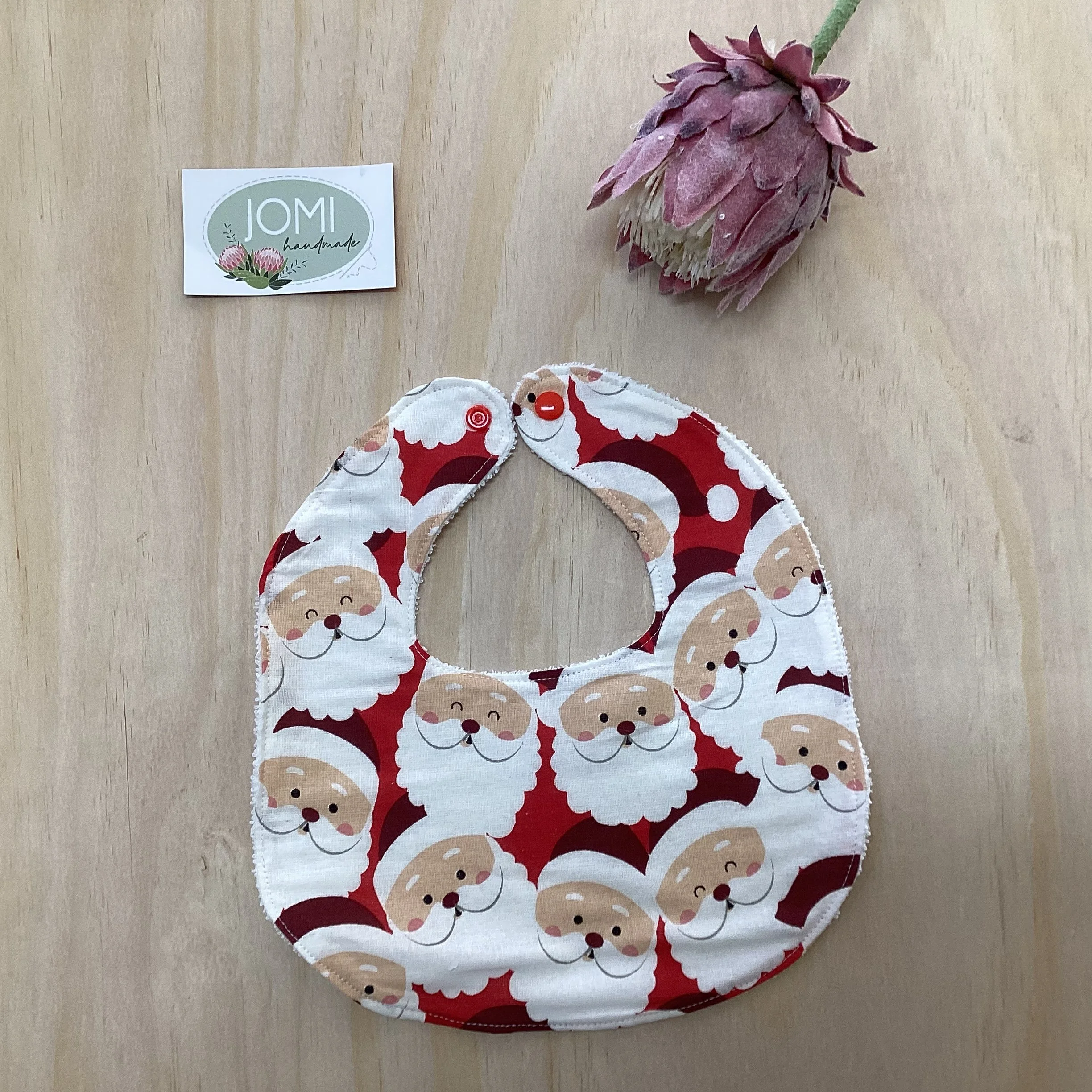 Large Red Santa Baby Bib