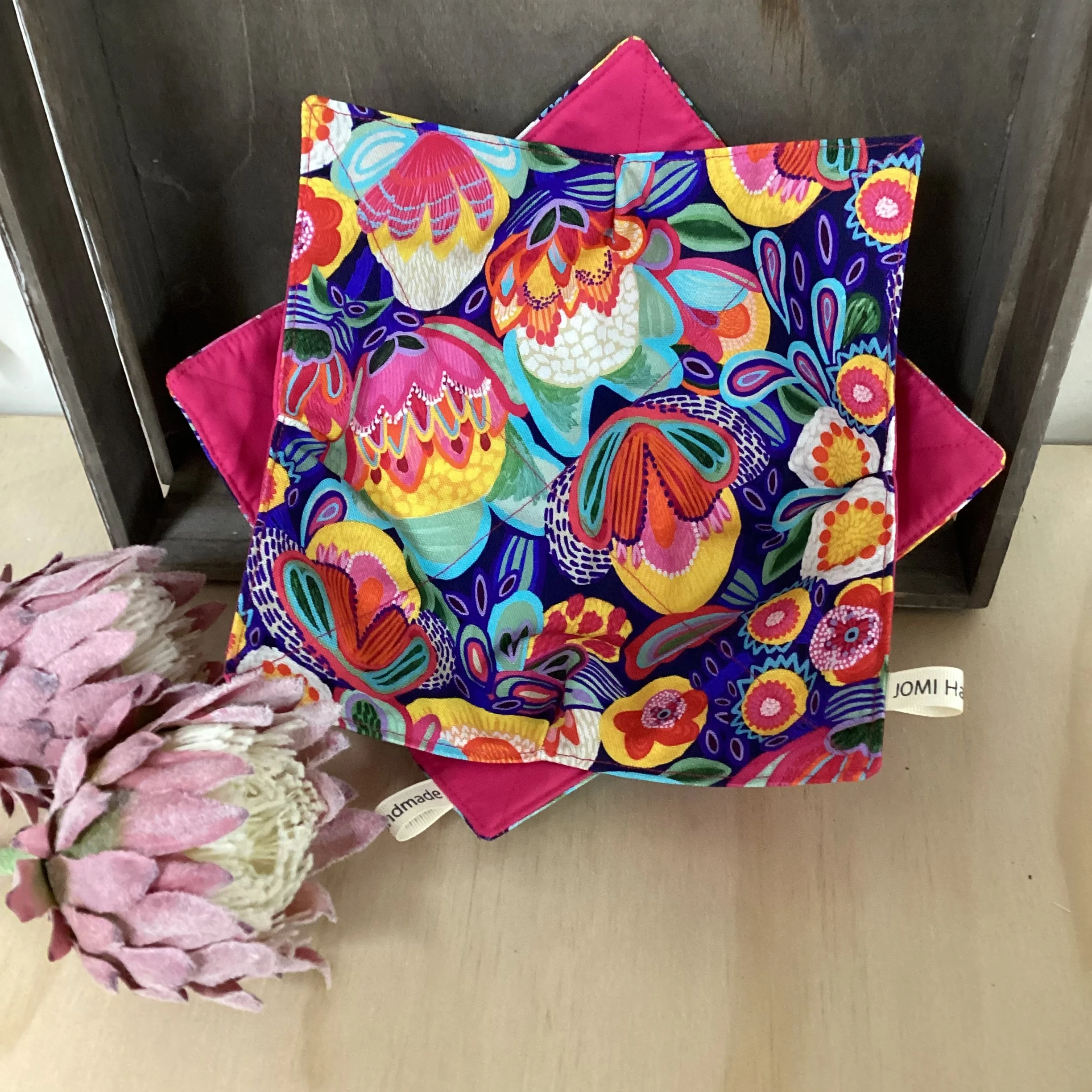 Pink Blooms Microwave Bowl or Plate Cosy