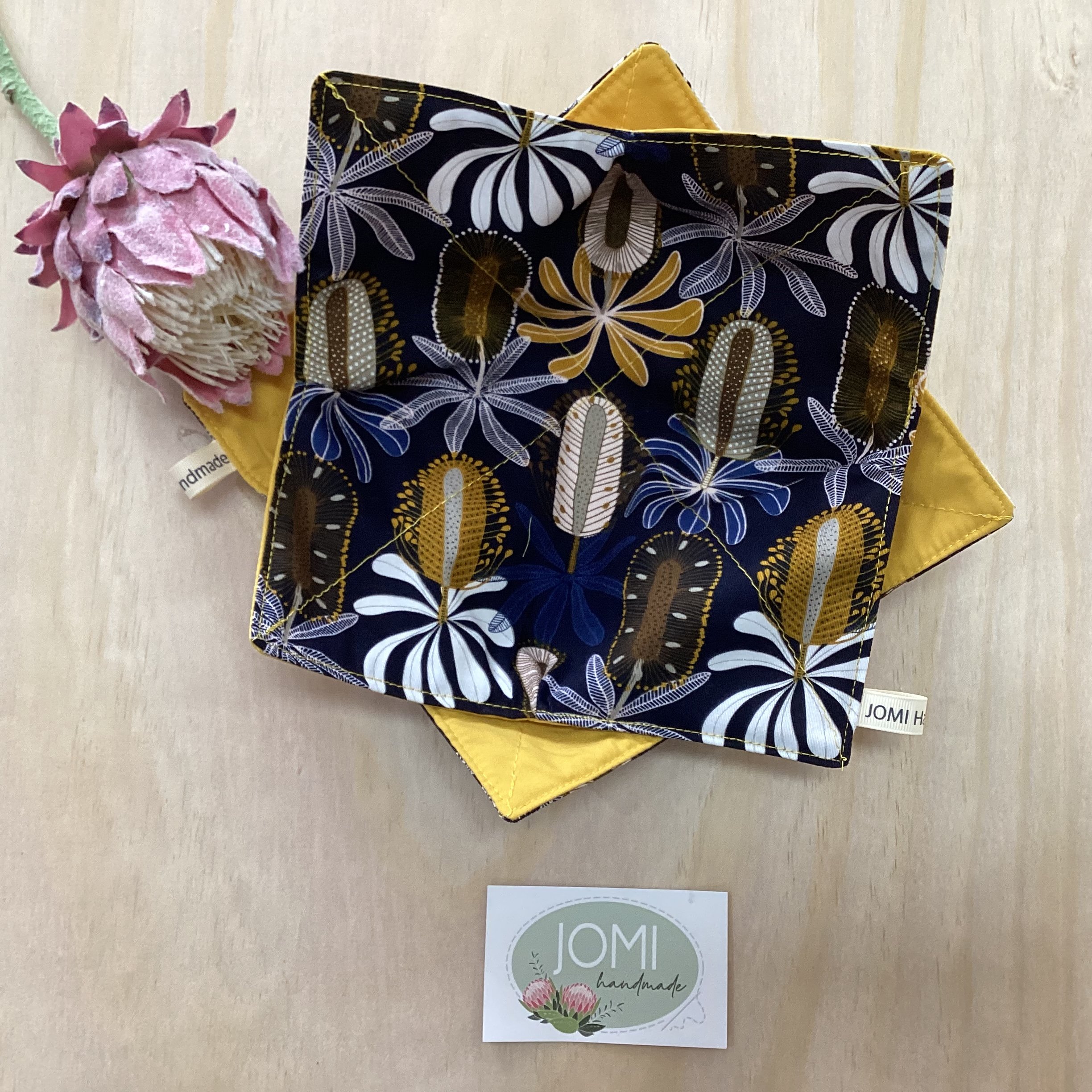 Banksia - Mustard Microwave Bowl or Plate Cosy