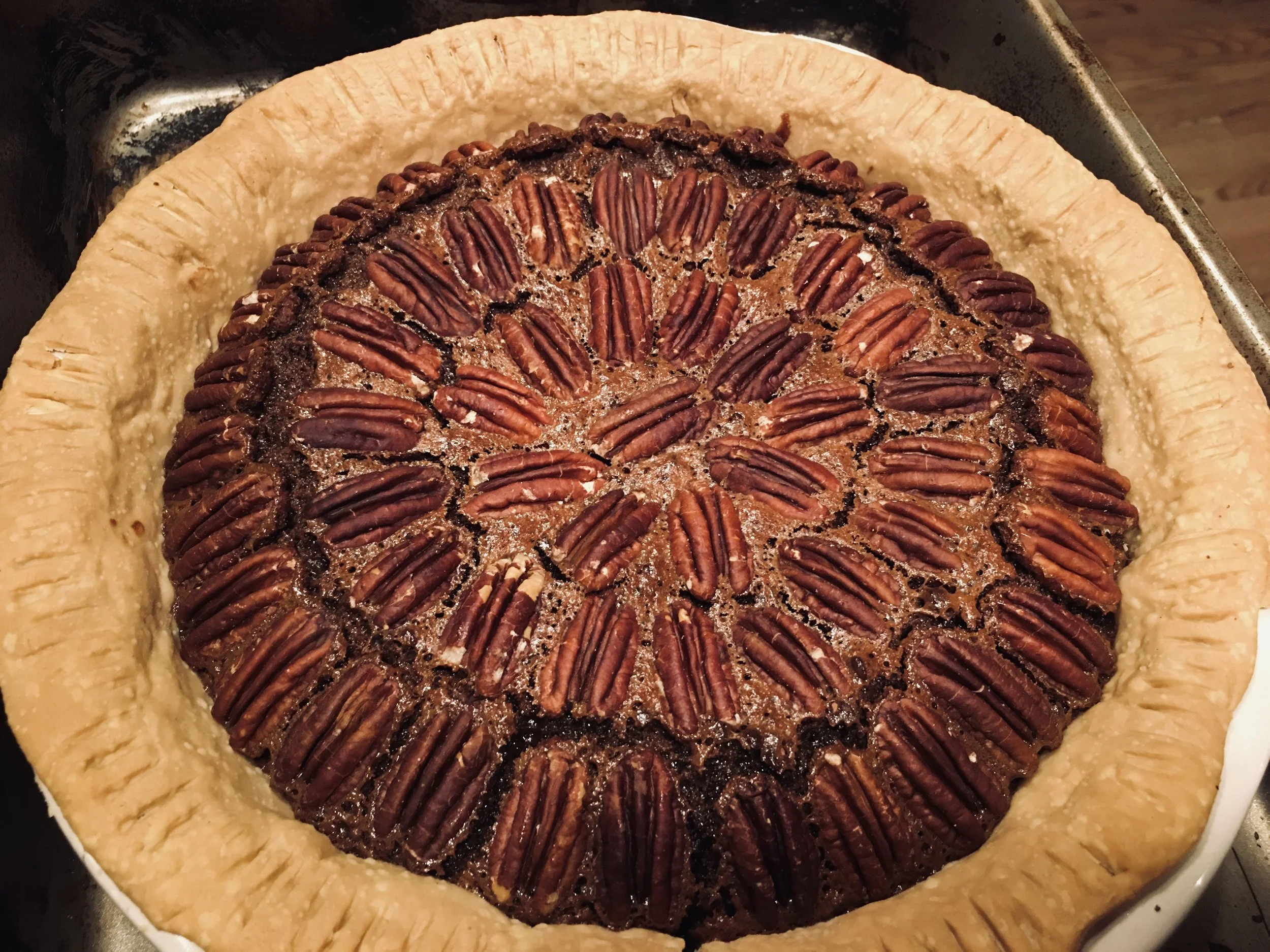 Chocolate Bourbon Pecan Pie
